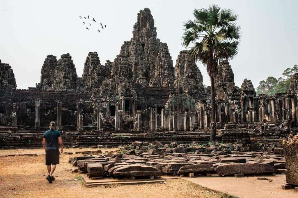 Vista del tempio di Angkor Wat in Cambogia.