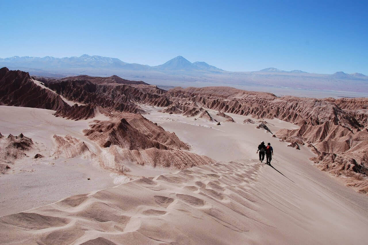 Dure turisti fan trekking nel Deserto de Atacama: Cosa vedere in Cile?
