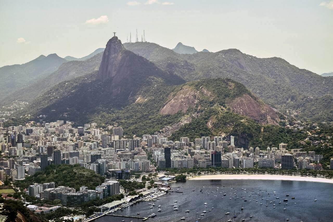 Vista aerea di Rio de Janeiro, Brasile.