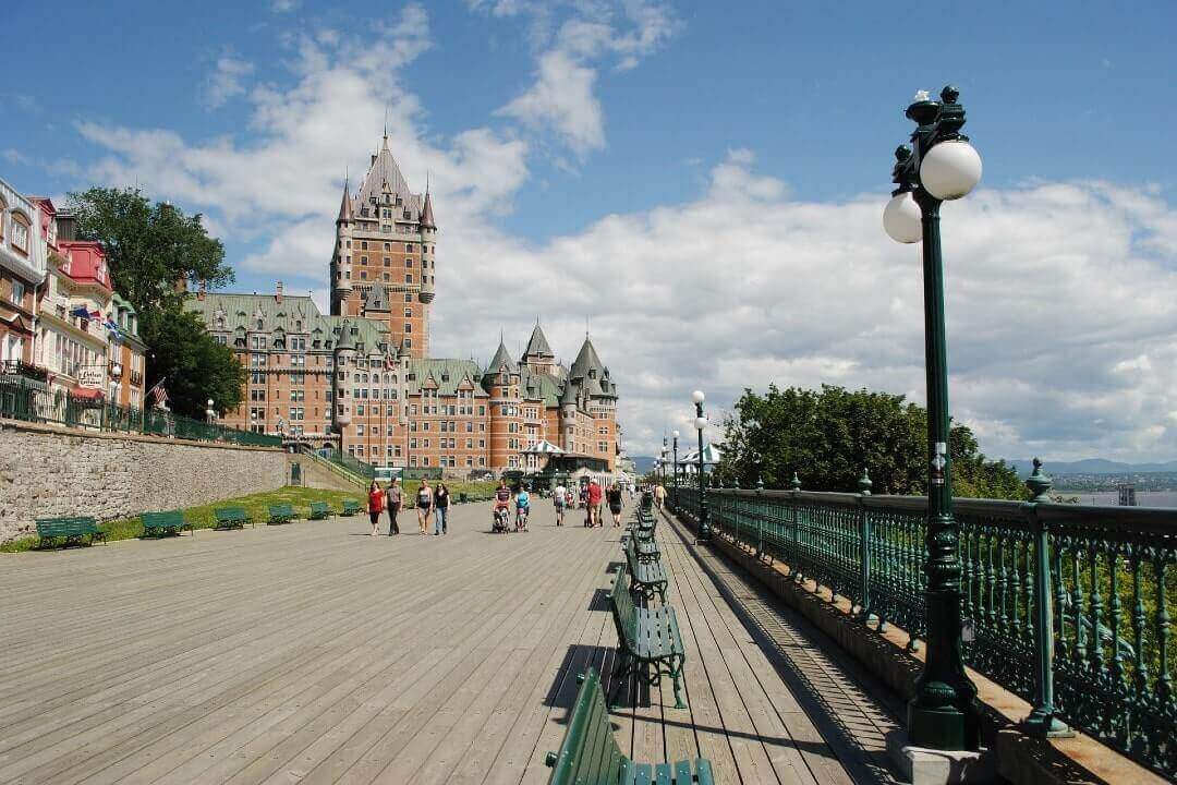 Scorcio di Québec City con lo Chateau Frontenac sullo sfondo.