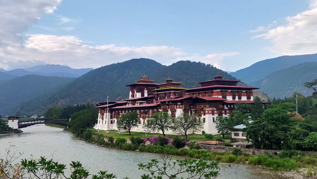 Dzong di Punakha, il più bello del Bhutan.