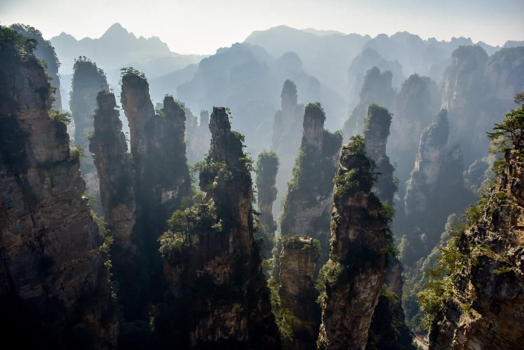 Immagine del Parco nazionale di Zangjiajie, in Cina.