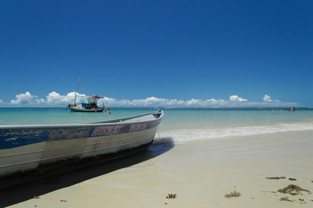 La Spiaggia dello Specchio, presso Trancoso, in Brasile.