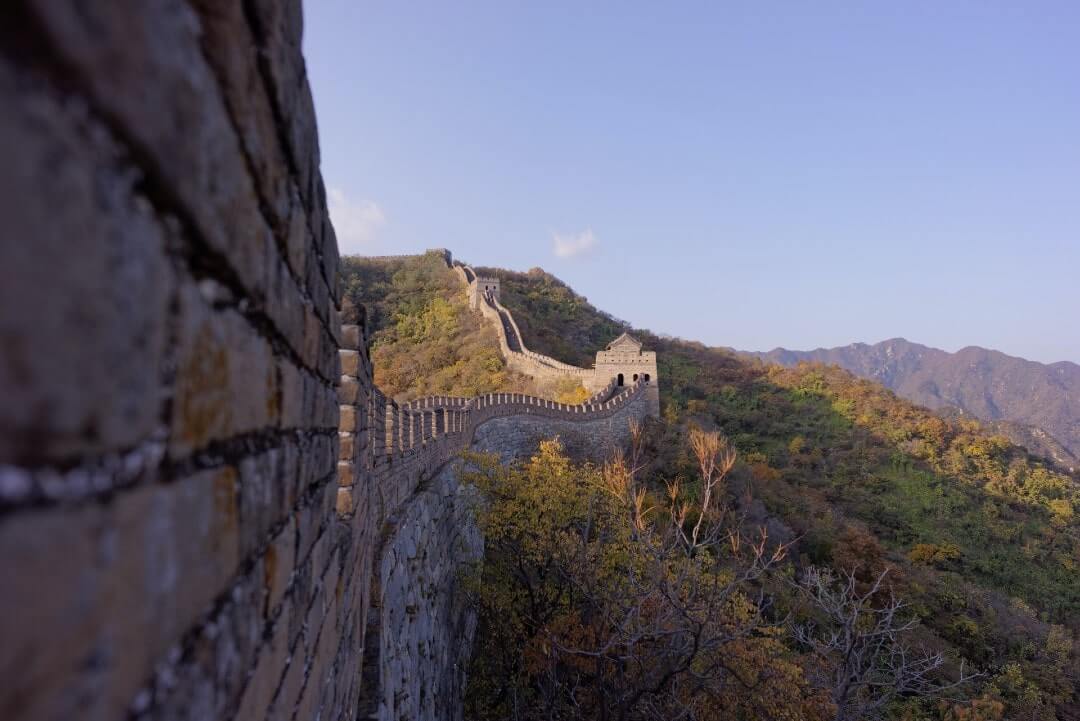 Scorcio di un passaggio della Muraglia Cinese.